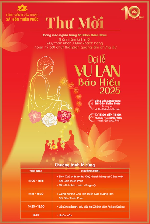 thông báo sự kiện Vu Lan 2025