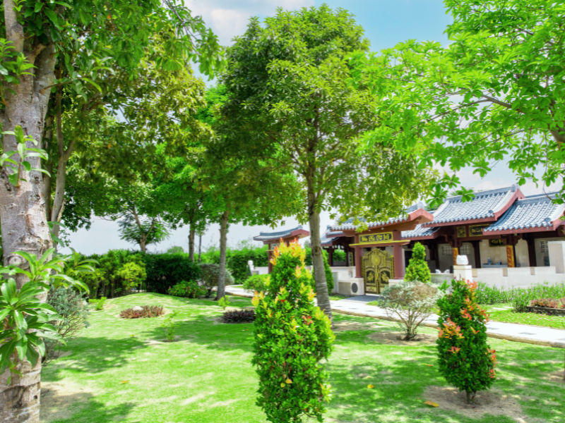 Không gian xanh mát tại Hoa viên nghĩa trang Sài Gòn Thiên Phúc